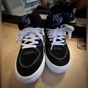 Vans Black and White Half Cab shoes